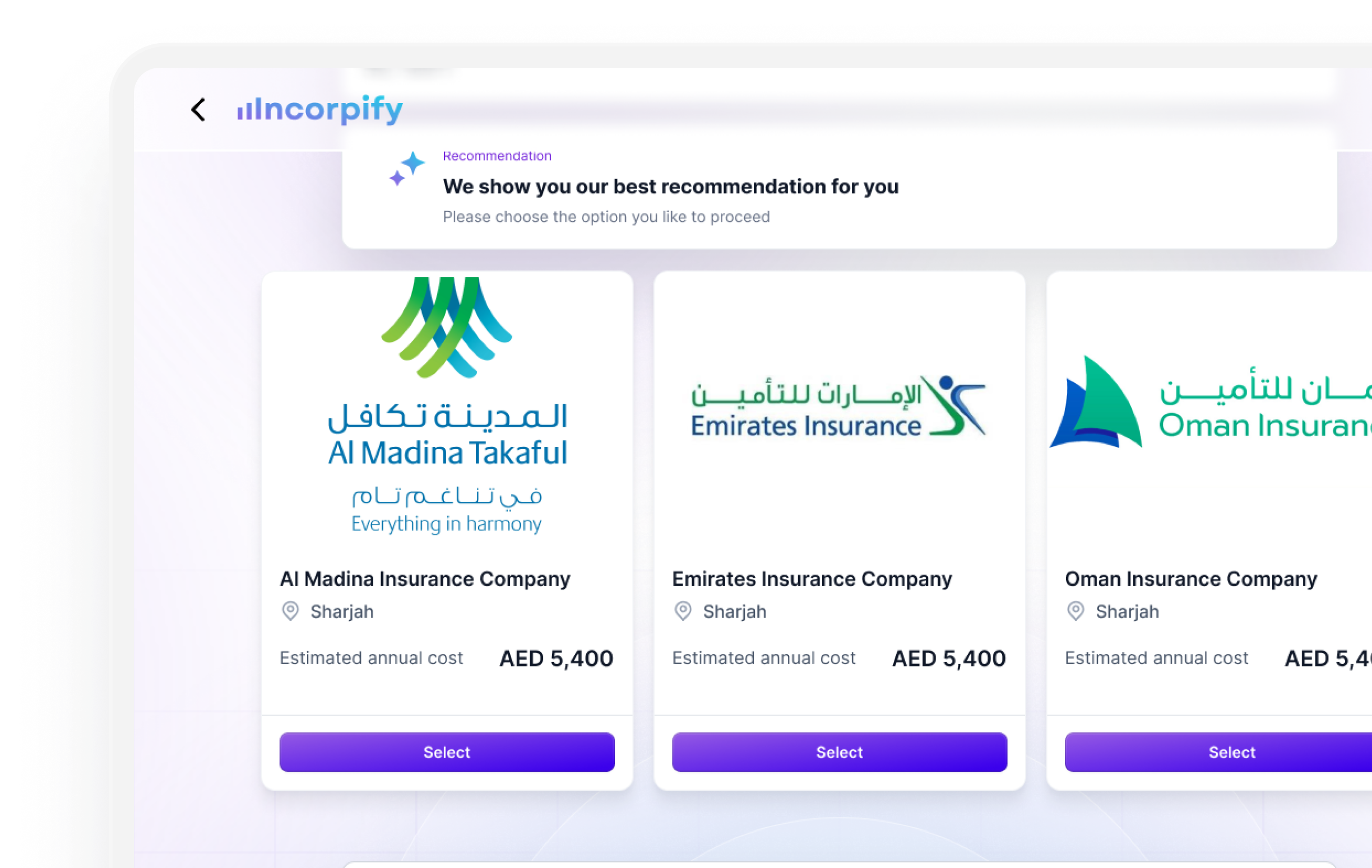 Incorpify platform preview